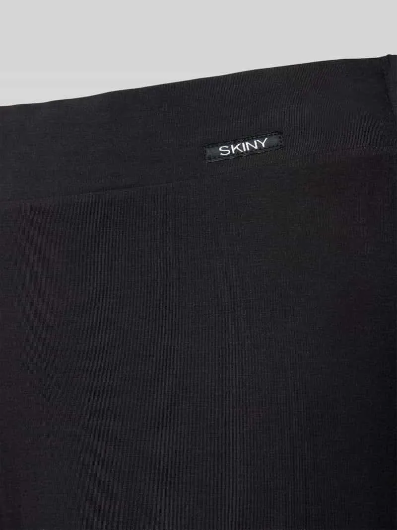 SKINY Straight leg pyjamabroek met labeldetail zwart, foto 2