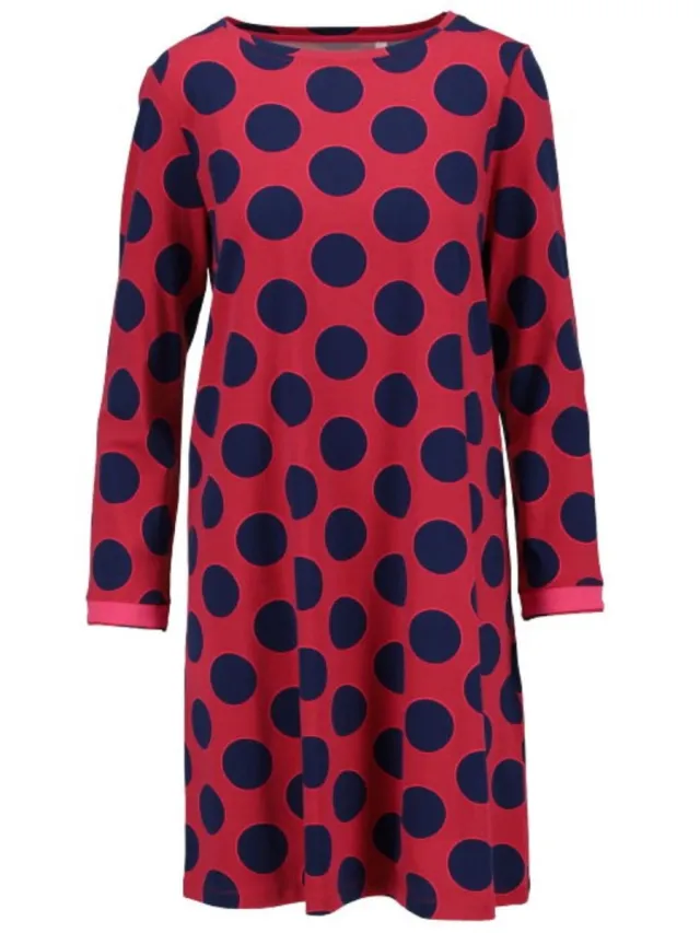Ringella Katoenen dames nachthemd bordeaux Ringella - Rood - Maat - 36