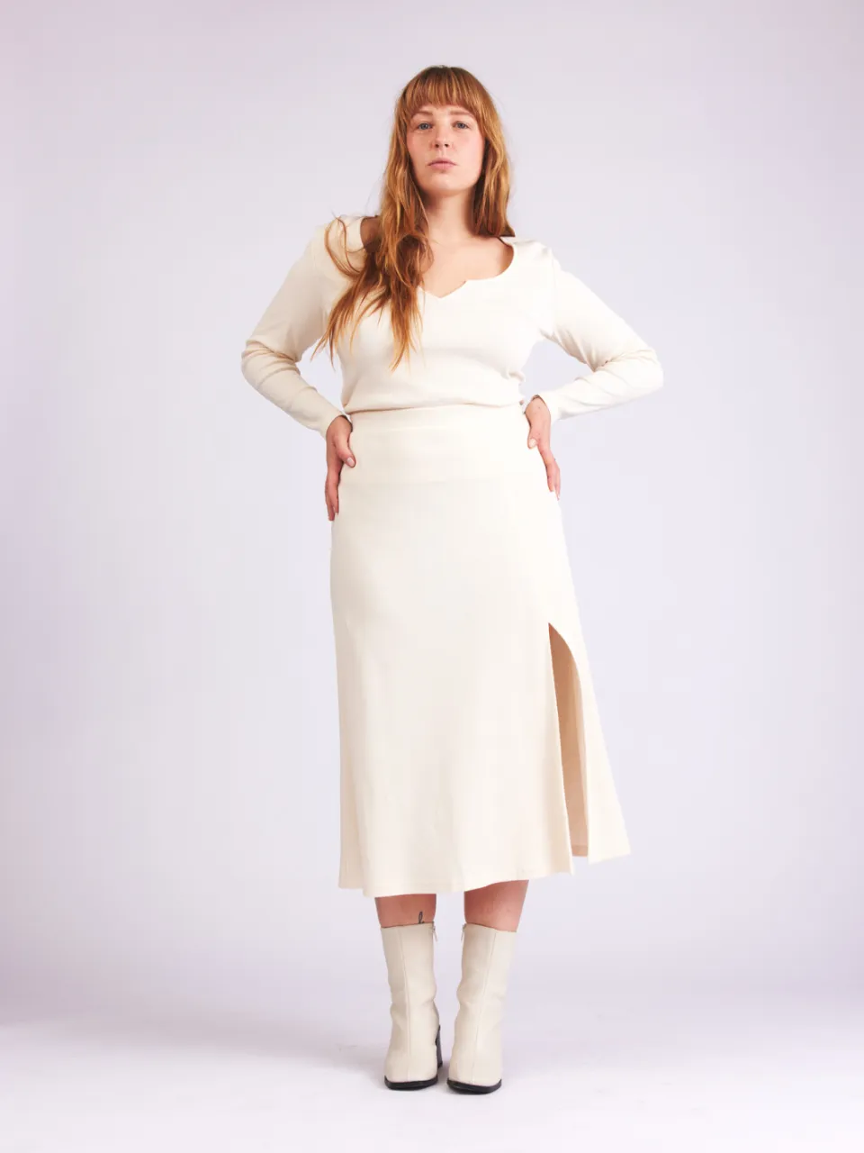 Baìge the Label dames vegan Rok Blake Ecru Crème
