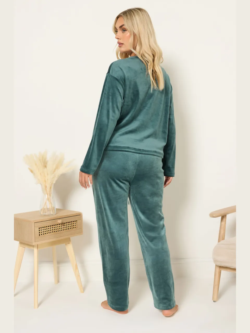 Yours Groene Super Luxe Pyjamaset-44, foto 4