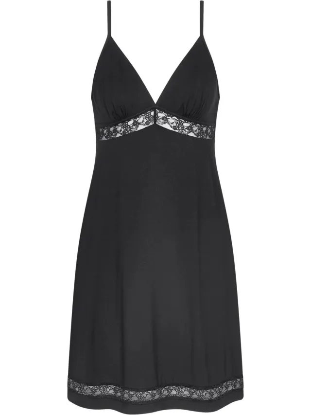 Triumph Comfort Allure NDK Dames Nachthemd - ZWART