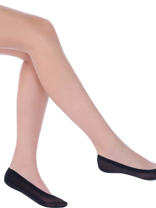 Penti Dames Kousenvoetjes Tulle - ZWART - Maat One size