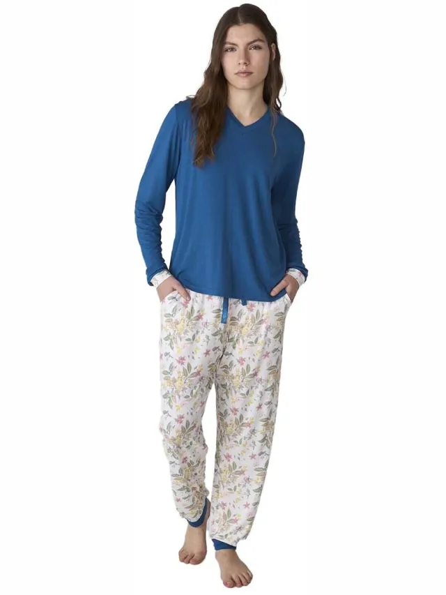 J&J Brothers JJBFP0400 pyjamaset blauw