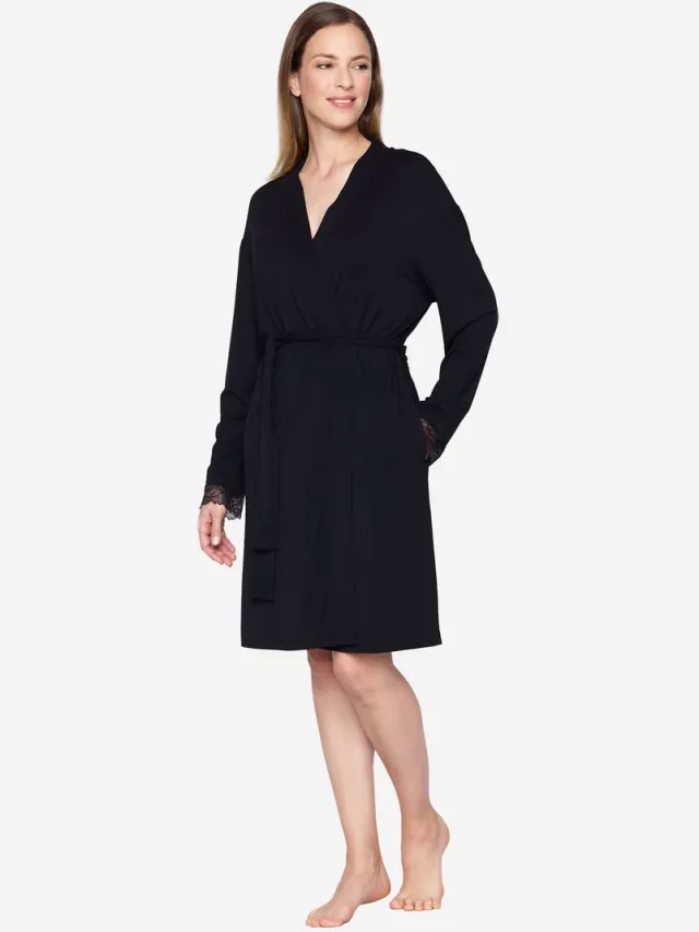 Joop! Bademantel Grace Robe zwart