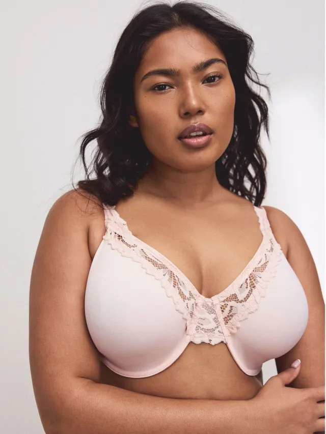 Next Dames - Ultimate Support kanten F-K minimizer beha met kant en volledige cups - Roze Pink