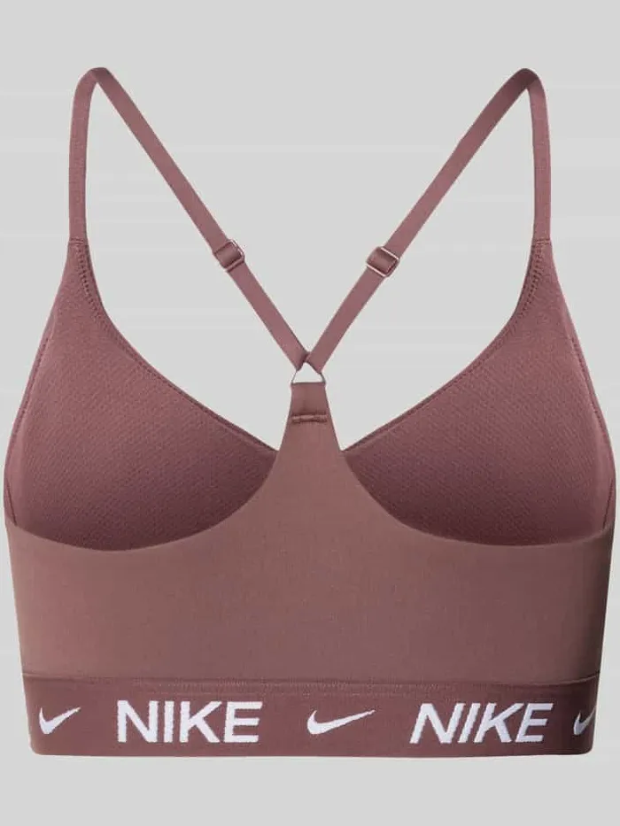 Nike Bustier met labeldetails en verstelbare bandjes taupe, foto 2