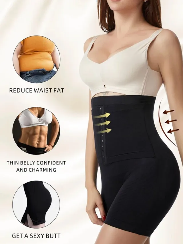 De Millennials Corrigerend ondergoed met waist trainer dames Zwart XL/XXL | Corrigerend ondergoed | Seamless ondergoed | Dames |Afslankbroek |High waist ondergoed |Ultradun |Tummy control- Shapewear - Corset - Ondergoed voor buik, billen en dijen