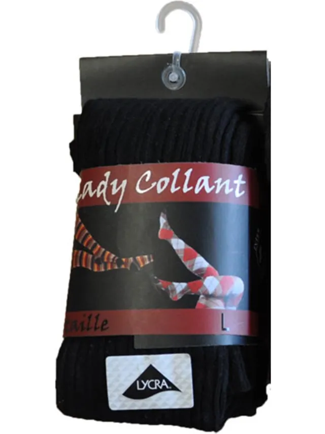 inter socks Dames collant 80% katoen- fantasie tors- 5 stuks - zwart
