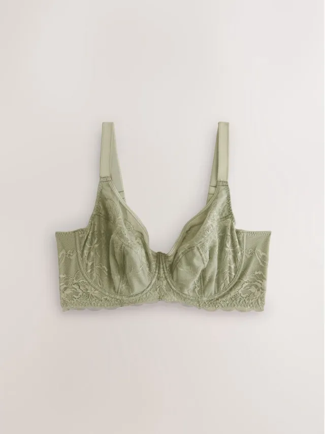 Next Dames - F-K beha met kant, volledige cups, zonder vulling voor ultieme ondersteuning - Groen Green