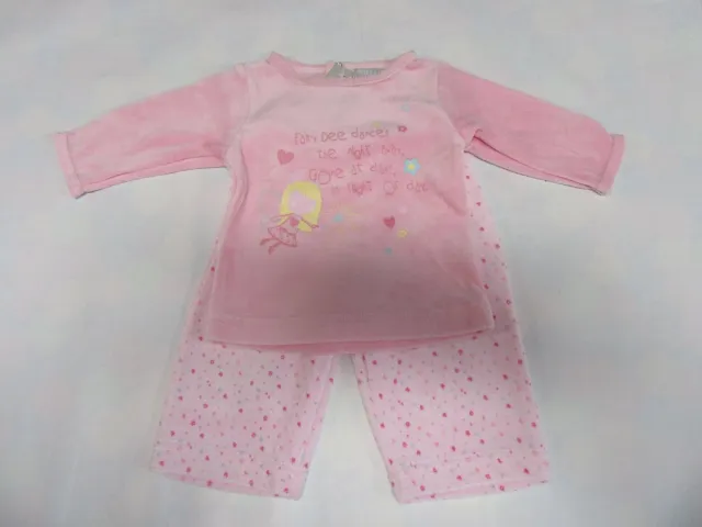 Wiplala Pyjama Velour - Roze met fee - 6maand 68 rose