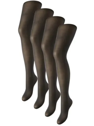 Pieces Dames panty pcnew nikoline 20 den tights 4-pack zwart, foto 2