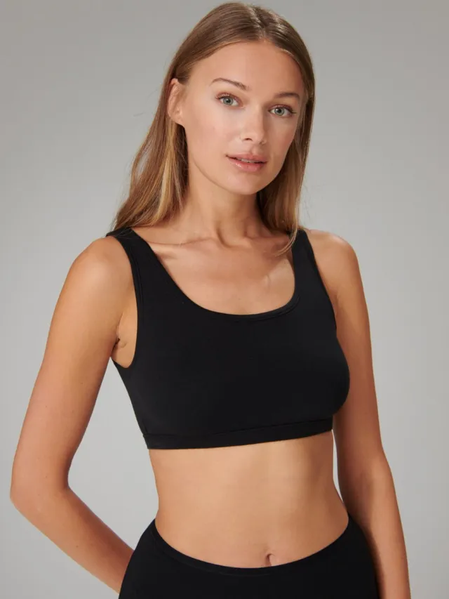 Schiesser Bustier 95/5 biologisch katoen Zwart