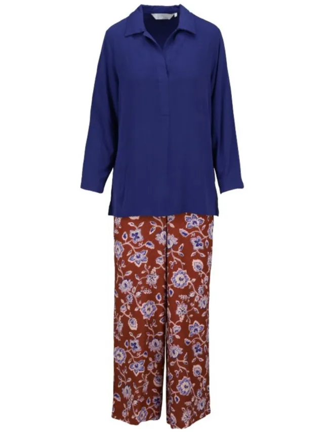 Ringella Lounge dames lounge set royalblauw Ringella - Blauw - Maat - 40