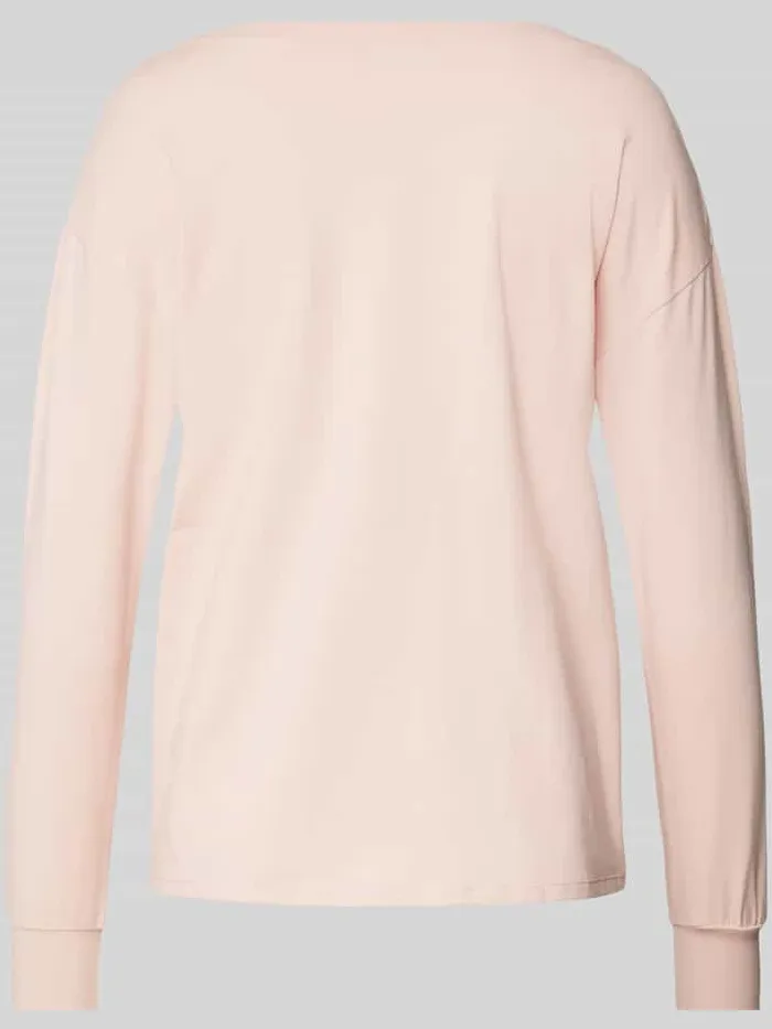 Skiny Shirt met lange mouwen en labelpatch, model 'Every Night' rosé, foto 2