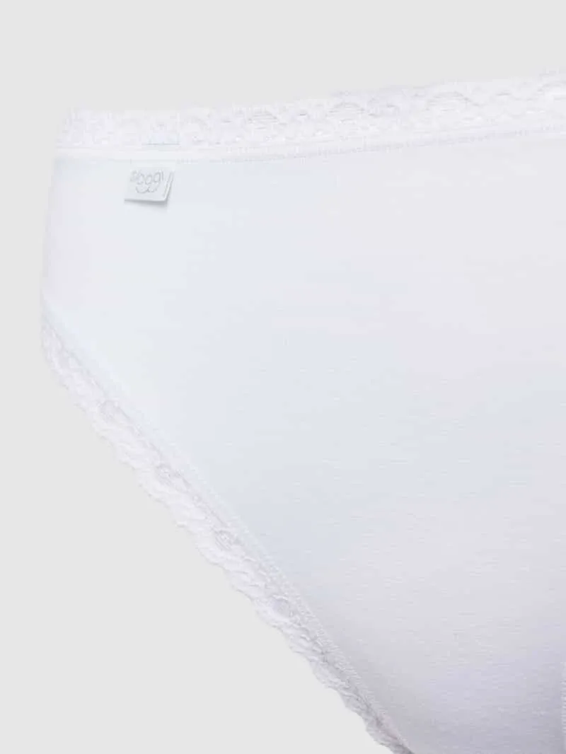 Sloggi Slip met schelprand in 3-pack wit, foto 3