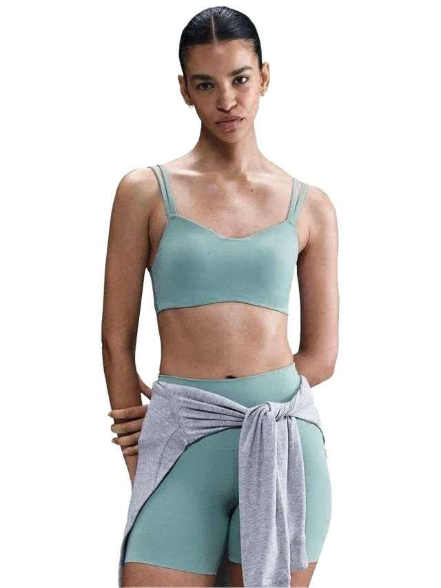 Nike Sportbeha met spaghettibandjes voor dames van Alate (Kanon) Donkergroen