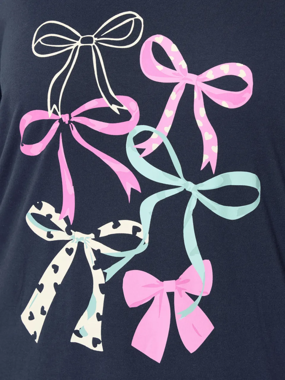 Yours Marineblauwe Pyjamaset Met Strikprint-42, foto 5