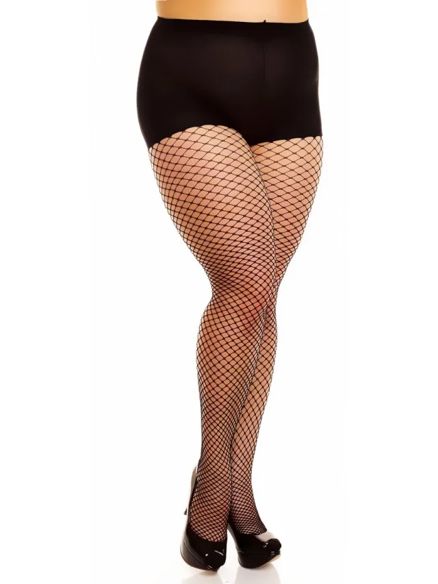 Glamory Mesh - Panty - visnet - zwart