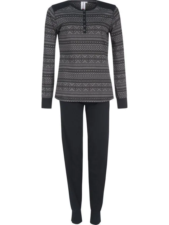Rebelle pyjama 38 zwart/taupe