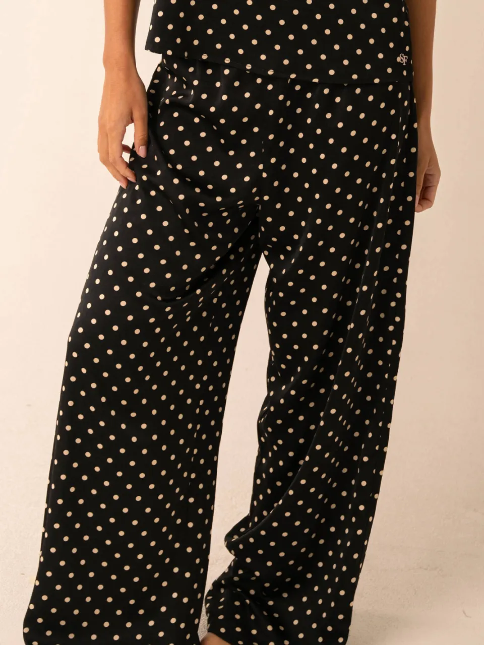 Sam Friday satijnlook pyjamabroek - zwart/wit, foto 5