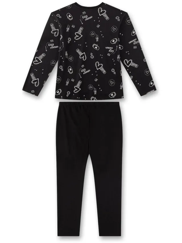 Sanetta Pyjama Pyjama Teenager lang Queen of Everything 176 Set van 1 Zwart