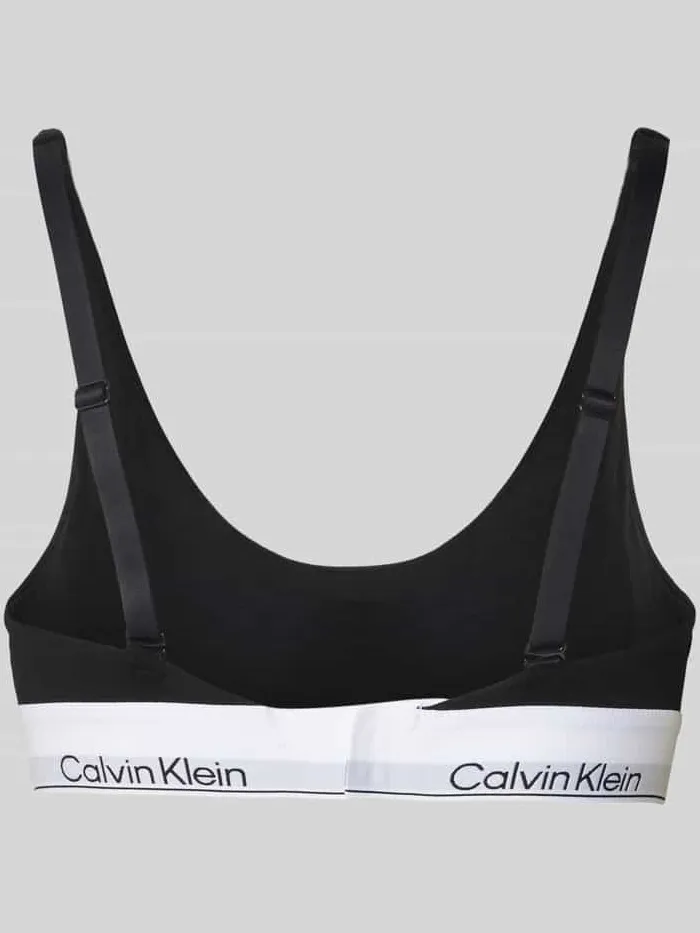 Calvin Klein Bralette met logostitching zwart, foto 2