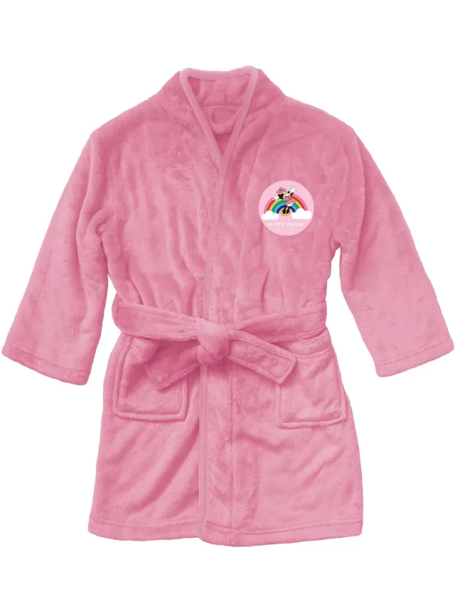Disney Minnie Mouse Badjas Rainbow - 6/8 jaar - Roze