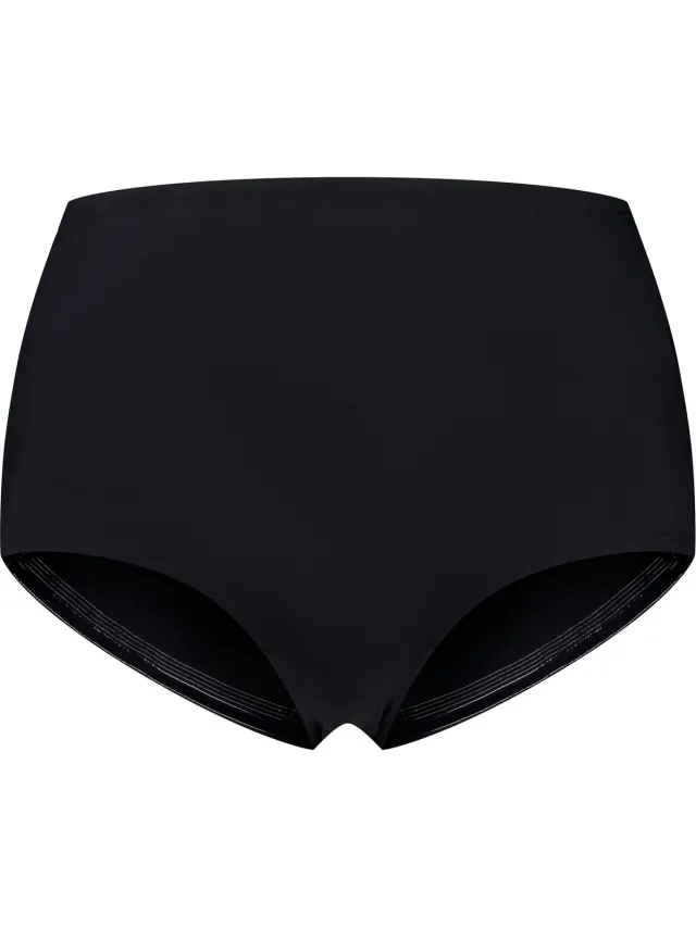 Bye Bra Dames Slip met Lage Rug en Middelhoge Taille, Naadloos, Onzichtbaar Rugloos Slipje met Antislip Siliconen, Zachte Stretchstof, Katoenen Kruisje (Zwart, M)