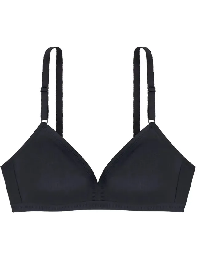 Dorina Niet voorgevormde Bh zonder beugel - Tiffany - Bralette met sluiting - Katoen - 80D - Wit