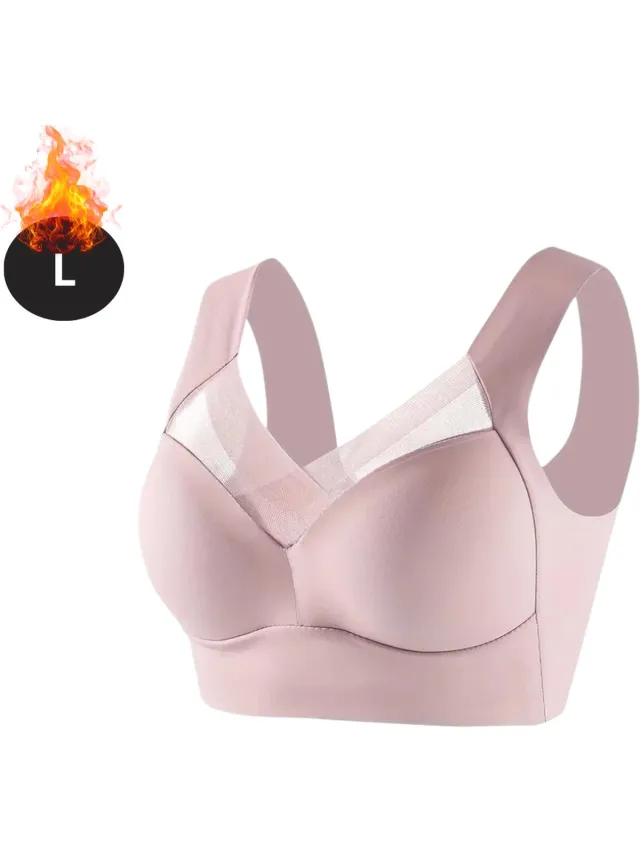 Nivard BH Zonder Beugel - Zonder Bandjes - Push-up Bh's - Comfort Beha - Comfortabel - Sterk - Yoga - Roze