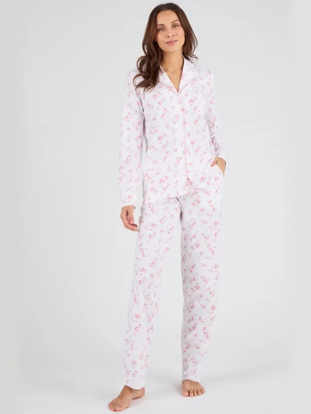 Damart Pyjama van jerseytricot zuiver katoen - Dames - Roze - 50-52 (XL)