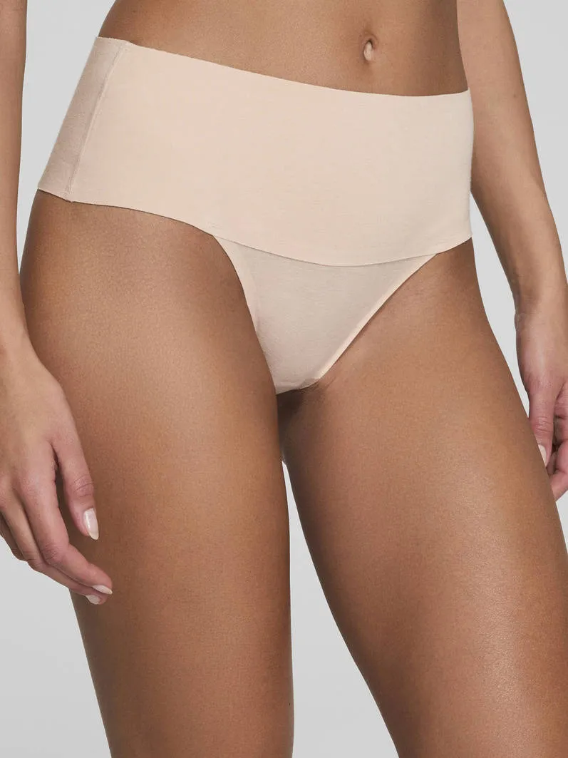 SPANX Undie-tectable corrigerende string Supima Cotton lichtbeige beige, foto 5