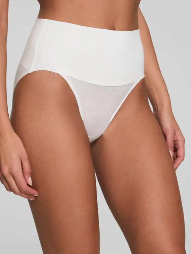 Spanx Undietectable Supima Cotton Hi-Leg Brief | Poeder Wit Roze