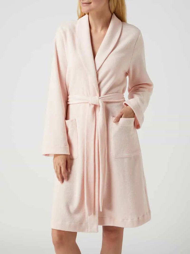 Hanro Badjas van badstof, model 'Robe Selection' lichtroze, foto 3