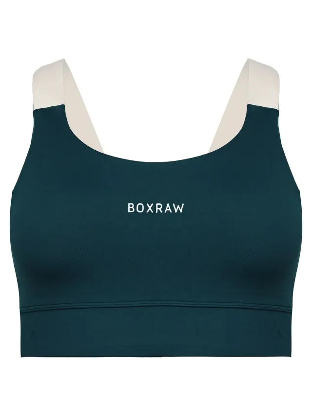 Boxraw Alicia Dames Teal Sportbeha Petrol