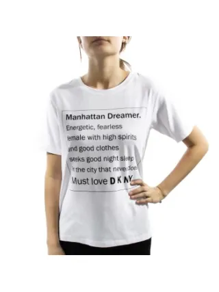 Dkny Spell It Out Short Sleeve Tee * Actie * Wit