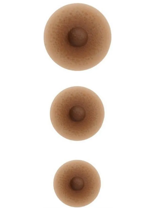 Amoena zelfklevende tepels - Maat M (Ø 4 cm) beige