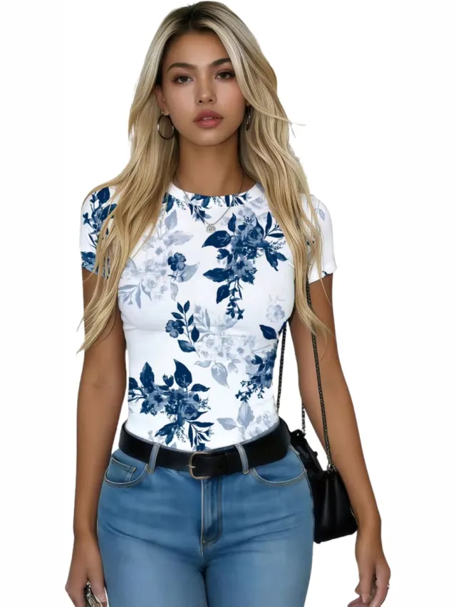 Currero Topje Dames - Top Kleding - Shirt - Blouse - Kort - Volwassen - Meerkleurig