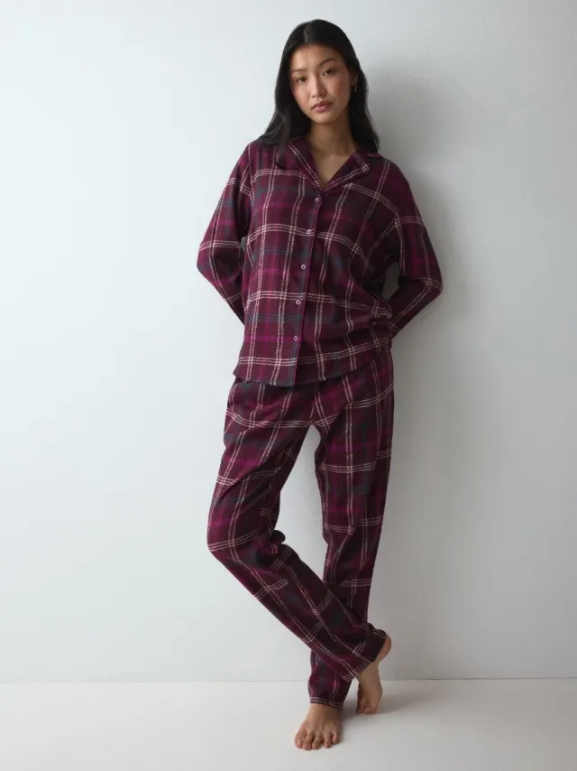 Triumph Boyfriend Pyjama 01 X Checks 10225075 M006 RED - DARK COMBINATION motief