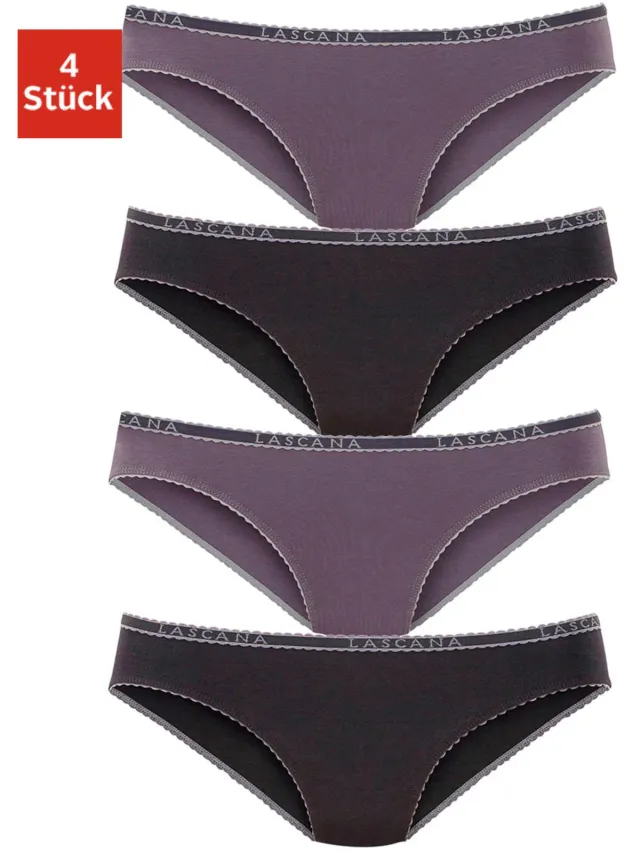 slips set van 4 zwart/antraciet, foto 2