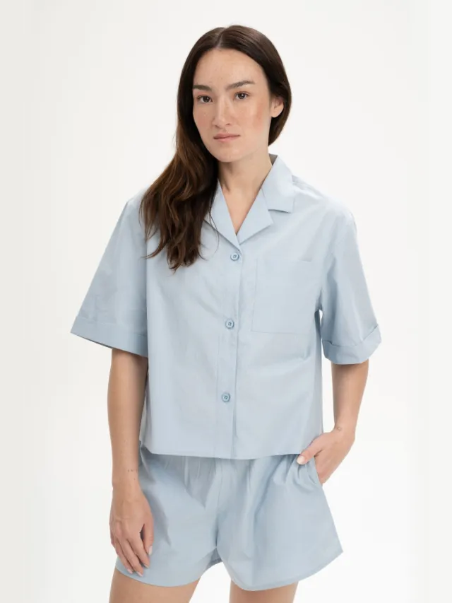 MELA dames vegan Pyjamaset Cloudy Blauw Lichtblauw