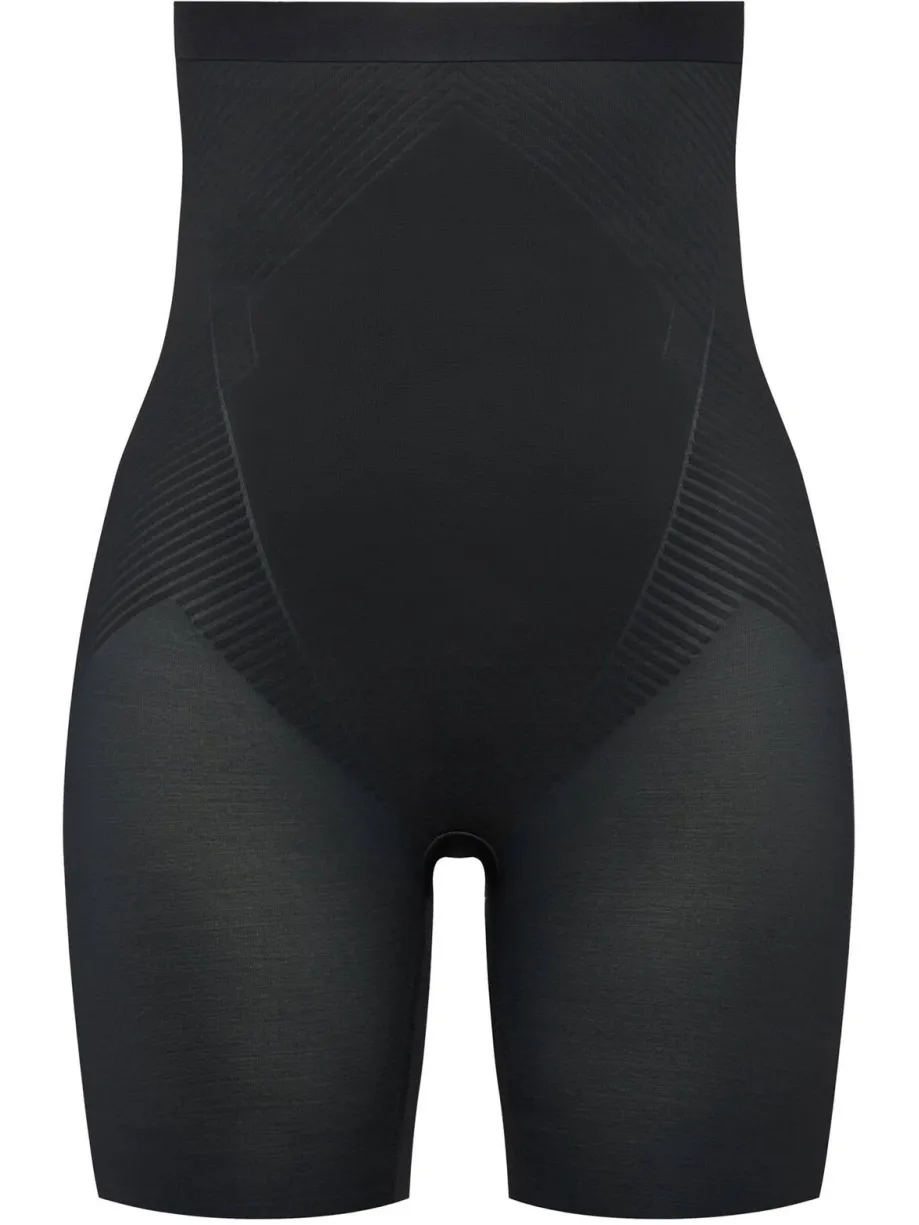 SPANX seamless medium corrigerende High-Waisted Mid-Thigh short zwart, foto 2