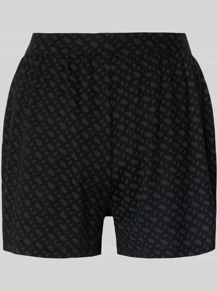Boss regular fit pyjamashort van viscosemix model 'B LOGO SHORTS' zwart, foto 2