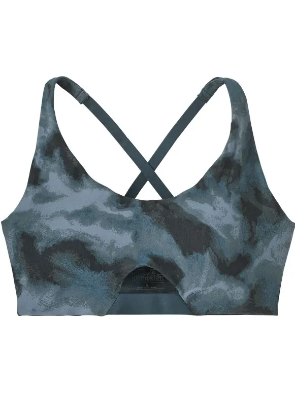 Patagonia Maipo low impact verstelbare sportbeha grijsblauw Grijs/Blauw