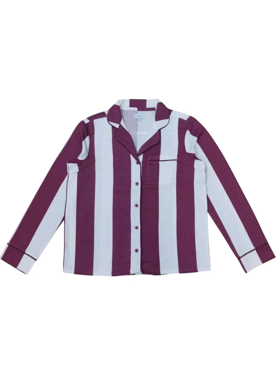 Linea Pyjamaset voor dames met strepen en knopen van HW (Blauw), foto 2