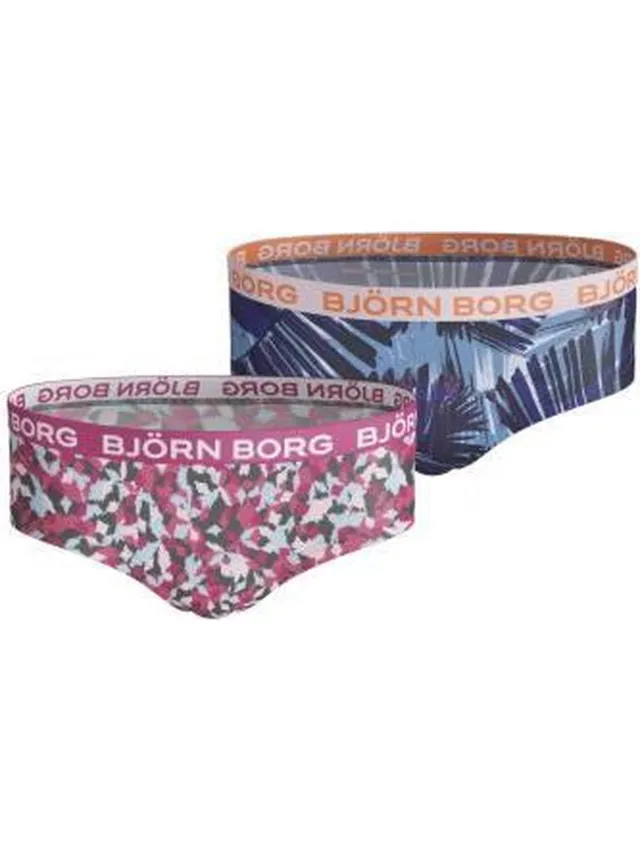 Björn Borg Bjorn Borg Sportonderbroek casual - 2p HIPSTER BB ARROWS & BB SUMMER PALM - roze - vrouwen - 110