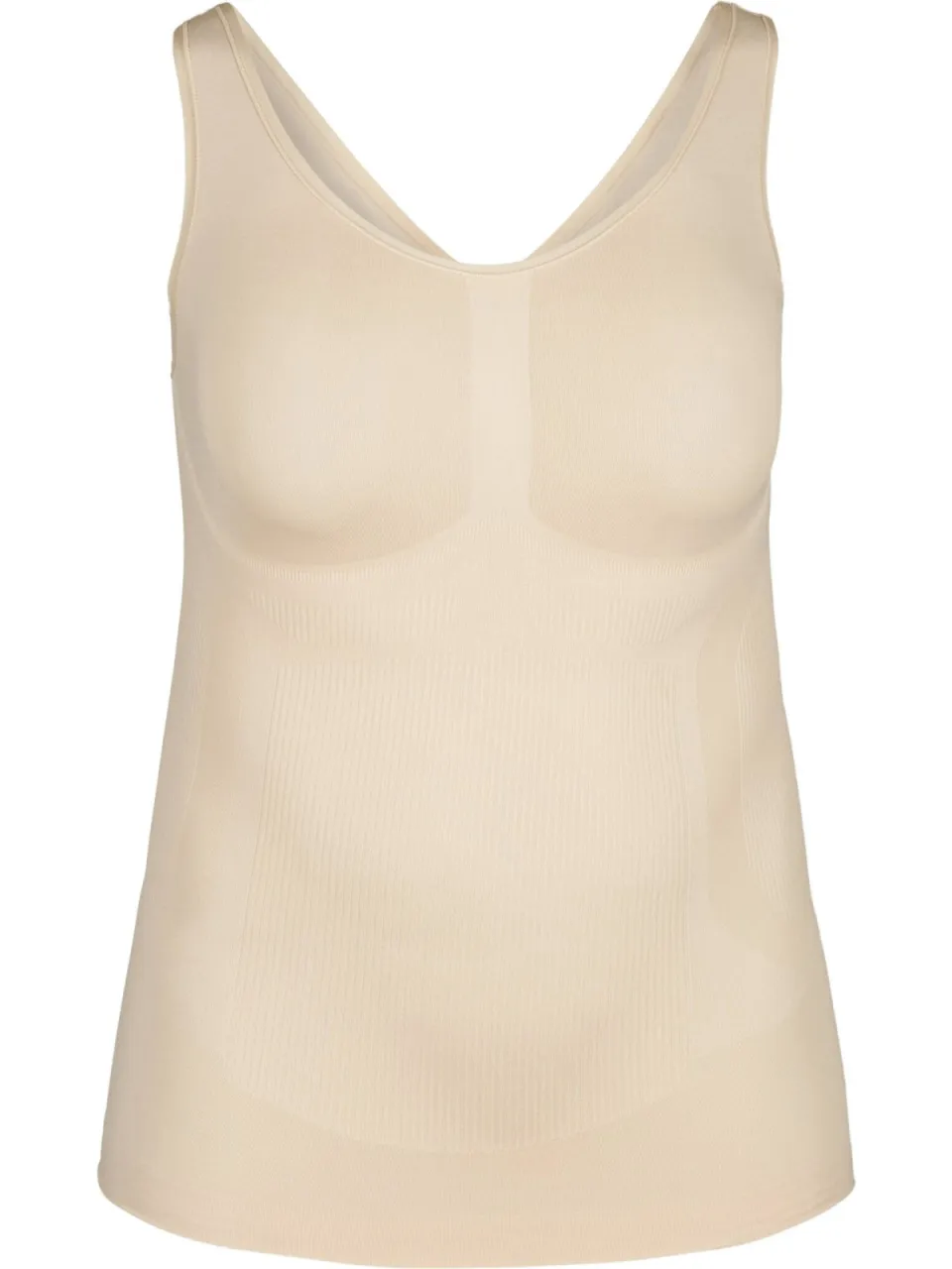 Zizzi corrigerend hemd lichtbeige, foto 2
