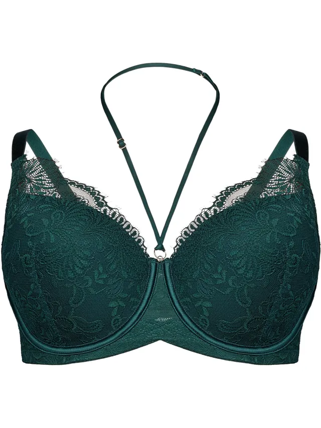 ESOTIQ Cheer - Gewatteerde Beha - Zeegroen - Kant - Decoratieve Bandjes