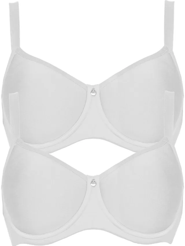 Susa 2-packspacer-BH met beugel Bügel Catania wit wit
