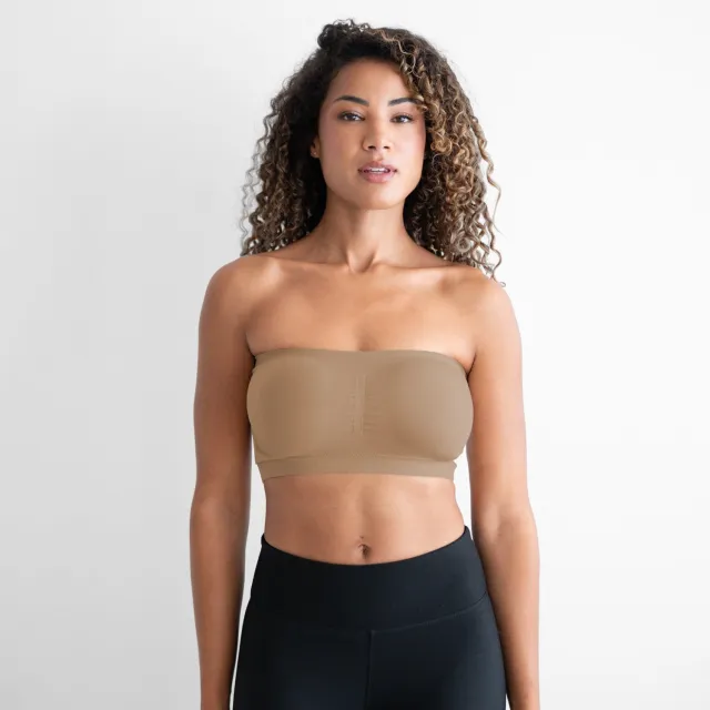 cfab Bandeau bh beige - 3XL - BH Zonder Beugel Voorgevormd - Ondergoed - Naadlos